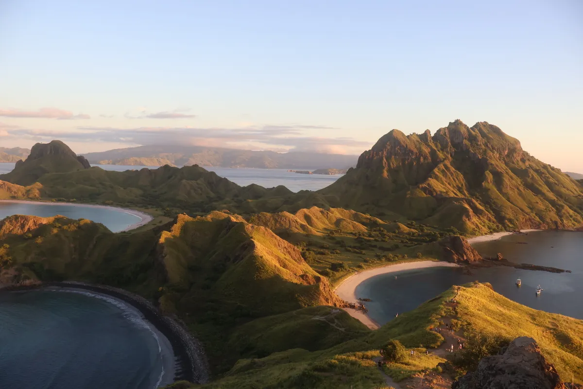 Aerial shot of the Komodo Islands